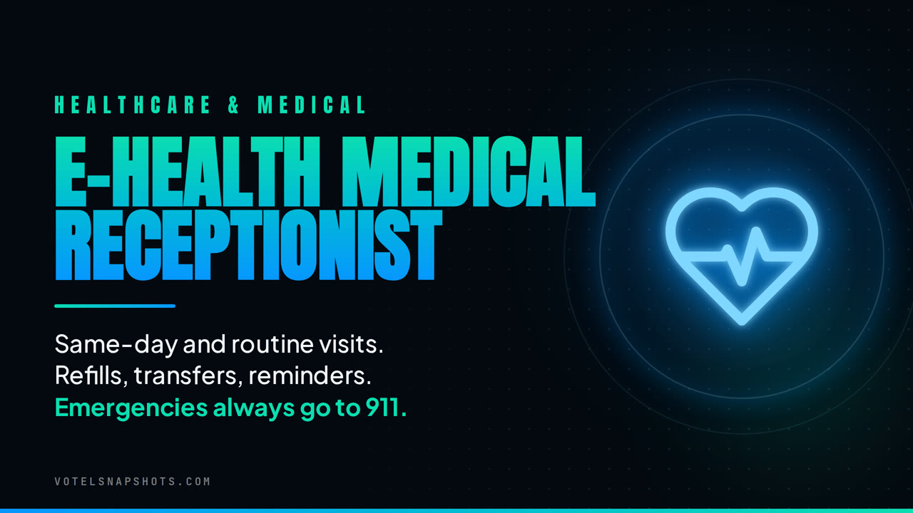 E-Health Medical Receptionist snapshot cover