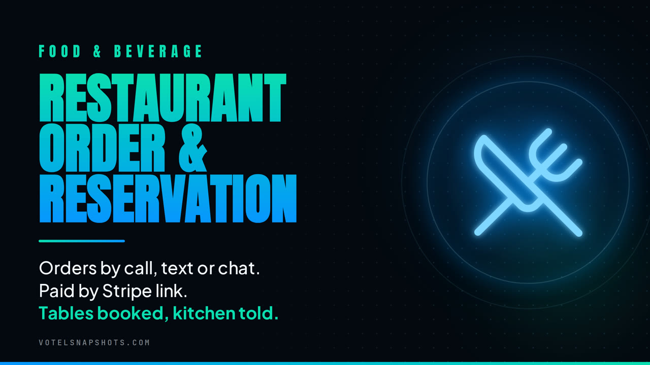 Restaurant Order & Reservation snapshot cover